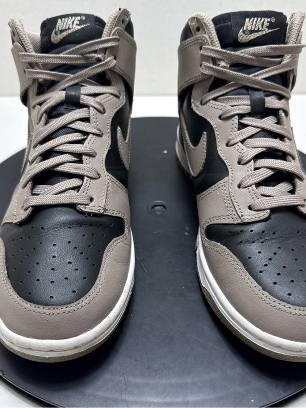 Nike Jordan’s Women's Dunk High 'Moon Fossil’ Black and Taupe Sneakers